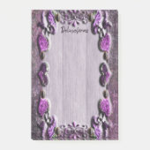Paarse Passion Floral Post-it® Notes (Voorkant)