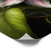 Paarse Passion Flower Art Print Poster (Hoek)