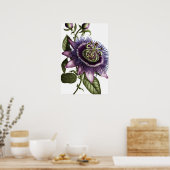 Paarse Passion Flower Art Print Poster (Keuken)
