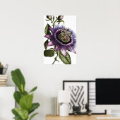 Paarse Passion Flower Art Print Poster (Thuiskantoor)