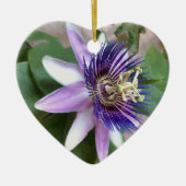 Paarse Passion Flower Keramisch Ornament (Voorkant)