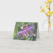 Paarse Passion Flower Note Kaarten (Gele Bloem)