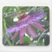 Paarse Passion Flower Photo Mousepad Muismat (Voorkant)