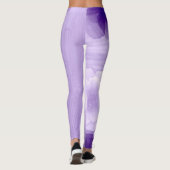 Paarse Passion Flowers Airborstel Art Leggings (Achterkant)