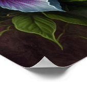Paarse Passion Flowers Art Print Poster (Hoek)