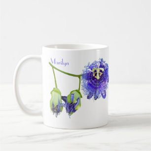 Paarse Passion Flowers Coffee Mok