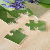Paarse Passion Flowers Jigzaag Puzzle Game Legpuzzel (Zijkant)