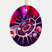 Paarse Passion Gambling Keramisch Ornament (Rechts)