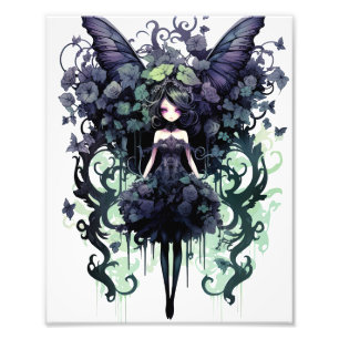 Paarse Passion Gothic Fairy Fantasy Art Foto Afdruk