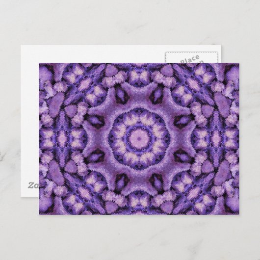 Paarse Passion Kaleidoscope Briefkaart (Voorkant / Achterkant)