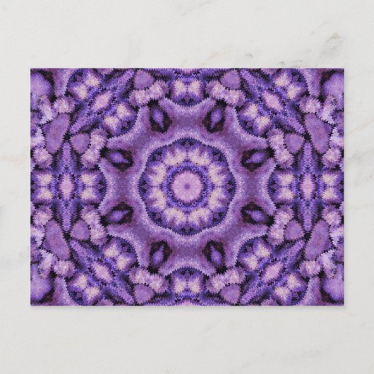 Paarse Passion Kaleidoscope Briefkaart (Voorkant)