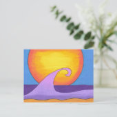 Paarse Passion Ocean Briefkaart (Staand voorkant)