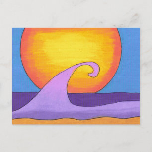 Paarse Passion Ocean Briefkaart