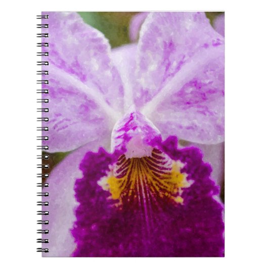 Paarse Passion Orchid Notitieboek (Voorkant)