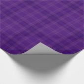 Paarse Passion Plaid Gingham Pattern Cadeaupapier (Hoek)