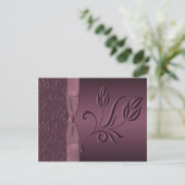 Paarse Passion RSVP-kaart RSVP Kaartje (Staand voorkant)