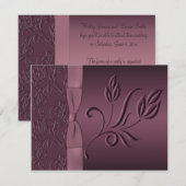 Paarse Passion RSVP-kaart RSVP Kaartje (Voorkant / Achterkant)
