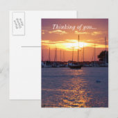 Paarse Passion Sunset Briefkaart (Voorkant / Achterkant)