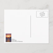Paarse Passion Sunset Briefkaart (Achterkant)