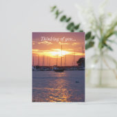 Paarse Passion Sunset Briefkaart (Staand voorkant)