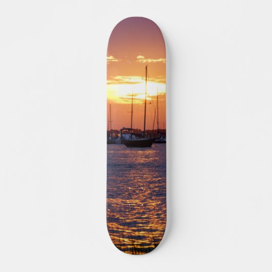 Paarse Passion Sunset Persoonlijk Skateboard (Voorkant)