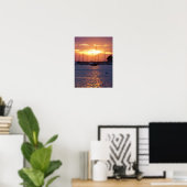 Paarse Passion Sunset Poster (Thuiskantoor)