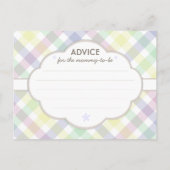 Paarse pasta Baby shower mammie om advies te geven (Achterkant)