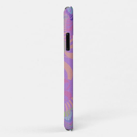 Paarse pasta-kruis Case-Mate iPhone case (Achterkant/rechts)