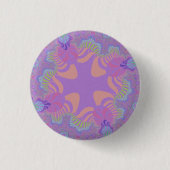 Paarse pasta-kruis ronde button 3,2 cm (Voorkant)