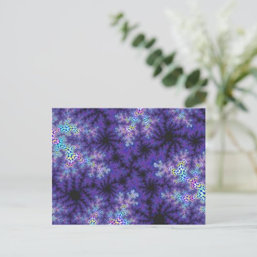 Paarse pasta's briefkaart (Staand voorkant)
