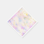 Paarse pasta's en goudwolken servet (Hoek)