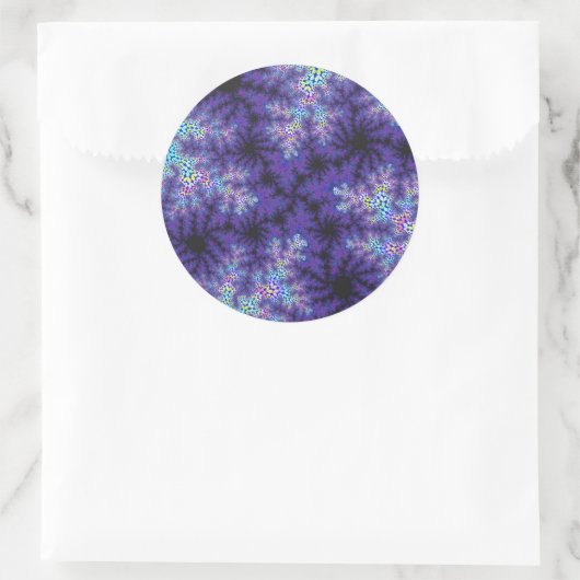 Paarse pasta's ronde sticker (Tas)