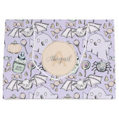 Paarse Pastel Baby Halloween Grote Cadeautas (Voorkant)
