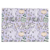 Paarse Pastel Baby Halloween Grote Cadeautas (Achterkant)