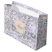 Paarse Pastel Baby Halloween Grote Cadeautas (Voorkant Gekanteld)