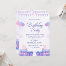 Paarse pastel ballonnen Verjaardagsfeestje 