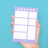 Paarse Pastel Bloem Dagelijkse Planner Plaknotitie Post-it® Notes