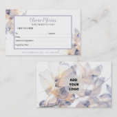 Paarse pastel bloemen Cadeaubon sjabloon Visitekaartje (Voorkant / Achterkant)