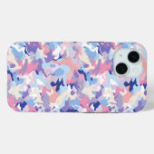 Paarse pastel camouflage Case-Mate iPhone case (Achterkant (horizontaal))