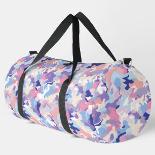 Paarse pastel camouflage plunjezak