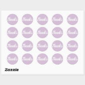 Paarse pastel dank u eenvoudige zakelijke sticker (Vel)