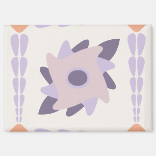 Paarse Pastel Decoratie Tegelpatroon Magneet