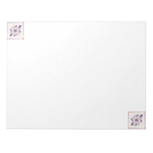 Paarse Pastel Decoratie Tegelpatroon Notitieblok