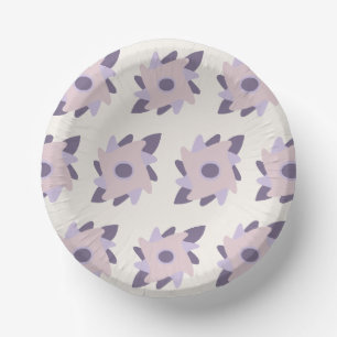Paarse Pastel Decoratie Tegelpatroon Papieren Kommen