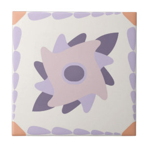 Paarse Pastel Decoratie Tegelpatroon Tegeltje