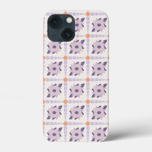 Paarse pastel Decoratieve kleurrijke tegel Case-Mate iPhone Case (Achterkant)