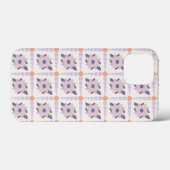 Paarse pastel Decoratieve kleurrijke tegel Case-Mate iPhone Case (Achterkant (horizontaal))