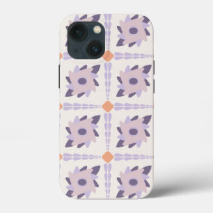 Paarse pastel Decoratieve kleurrijke tegel Case-Mate iPhone Case