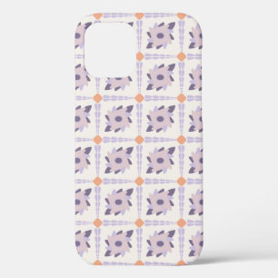 Paarse pastel Decoratieve kleurrijke tegel Case-Mate iPhone Case
