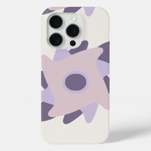 Paarse pastel decoratieve kleurrijke tegel Case-Mate iPhone case (Achterkant)